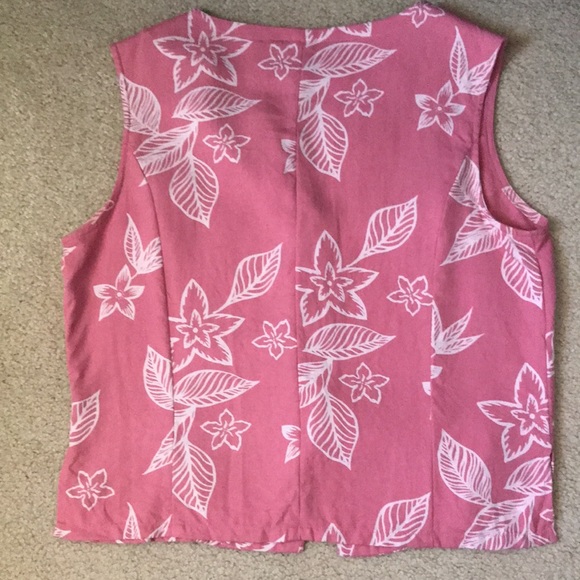 Sleeveless Button Top XS by Pineapple Moon 100% Silk - Picture 5 of 7